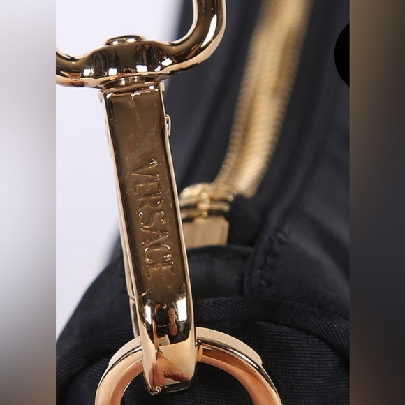 NWT VERSACE LA MEDUSA NYLON MINI TRIBUTE CHAIN CROSSBODY SHOULDER BAG GOLD HW - Picture 14 of 17